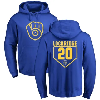 Men's Milwaukee Brewers Brandon Lockridge Royal Branded RBI Pullover Hoodie -